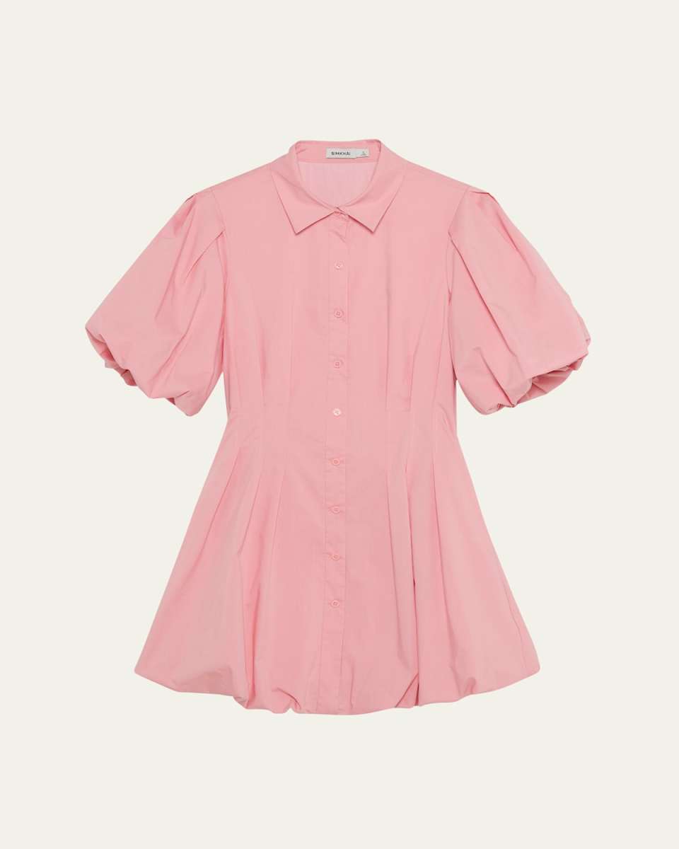 Cleo Balloon Pintuck Mini Dress